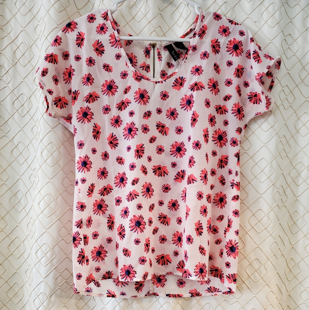 Pink Floral Blouse